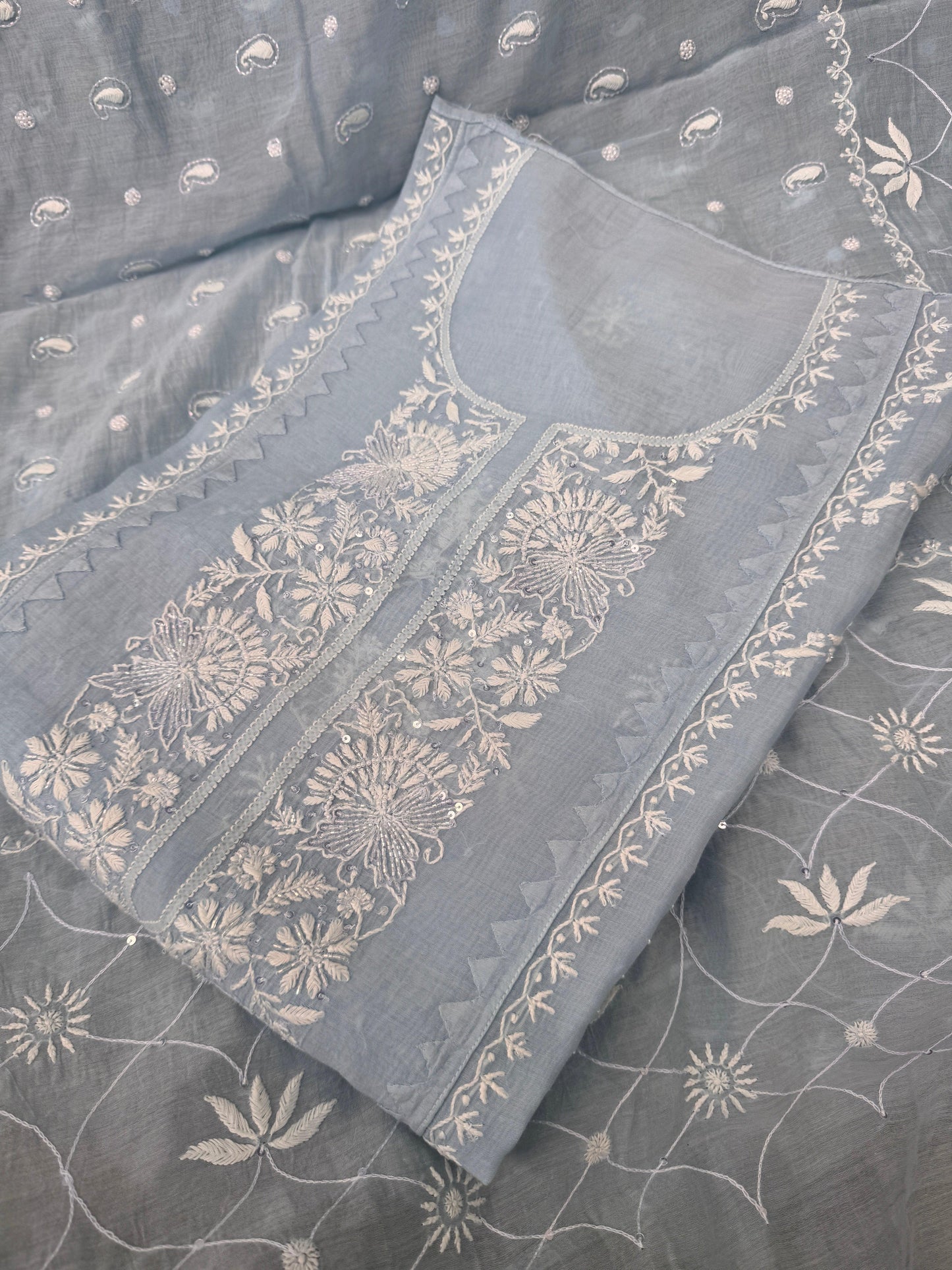 Chikankari Kurta Suit with Dupatta