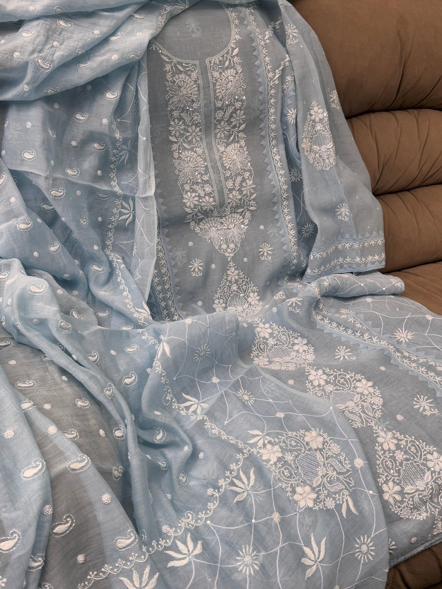 Chikankari Kurta Suit with Dupatta