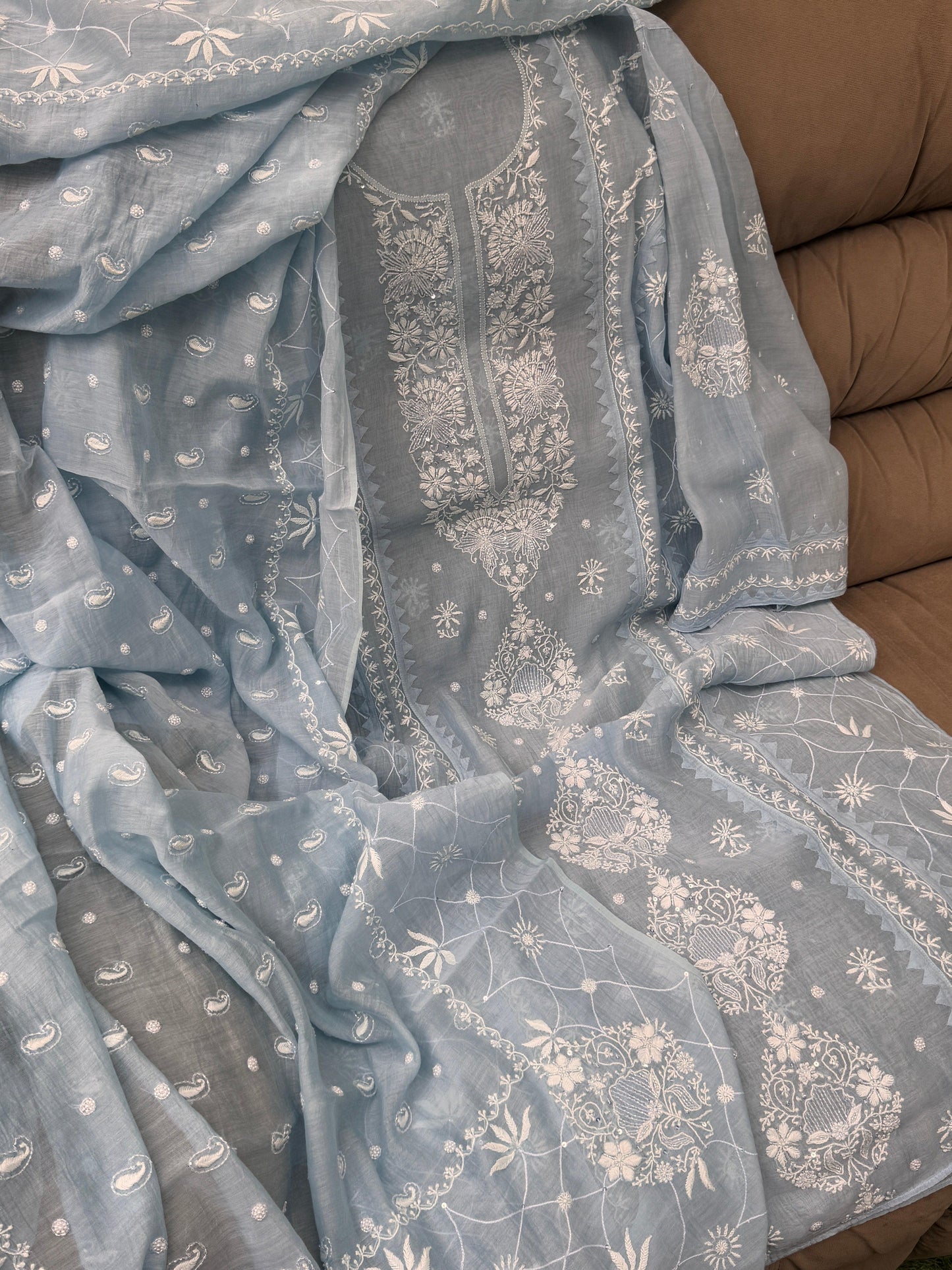 Chikankari Kurta Suit with Dupatta